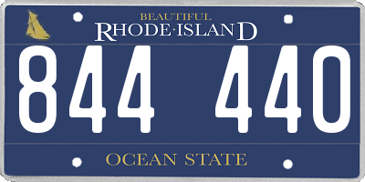 RI license plate 844440
