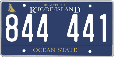 RI license plate 844441