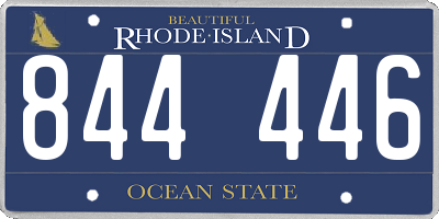RI license plate 844446