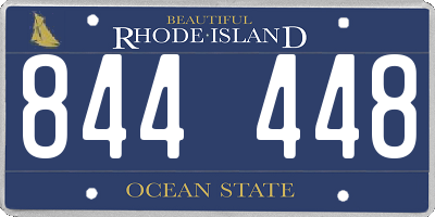 RI license plate 844448