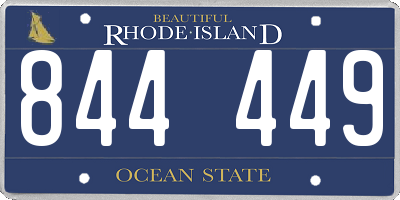 RI license plate 844449