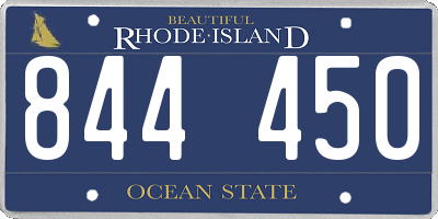RI license plate 844450