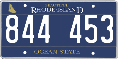 RI license plate 844453