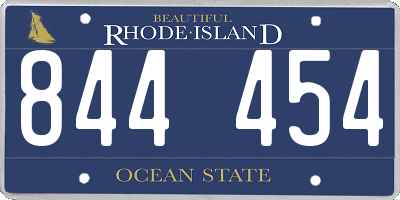 RI license plate 844454