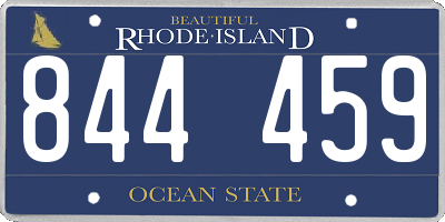 RI license plate 844459