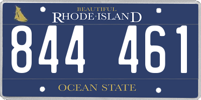 RI license plate 844461