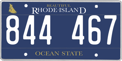RI license plate 844467