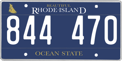 RI license plate 844470
