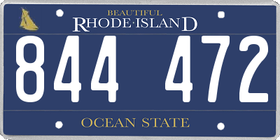 RI license plate 844472