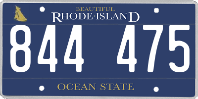 RI license plate 844475