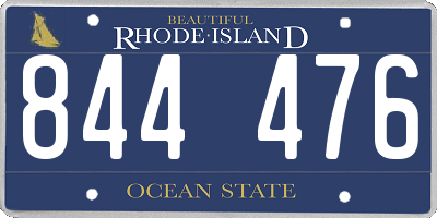 RI license plate 844476
