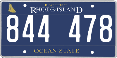 RI license plate 844478