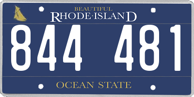 RI license plate 844481
