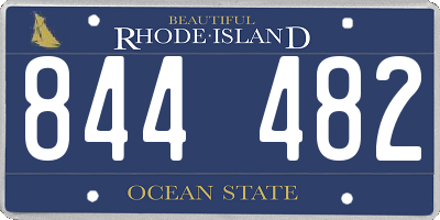 RI license plate 844482