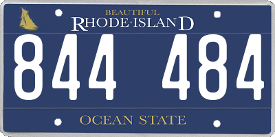 RI license plate 844484