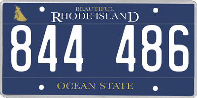RI license plate 844486