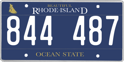 RI license plate 844487