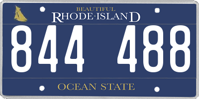 RI license plate 844488