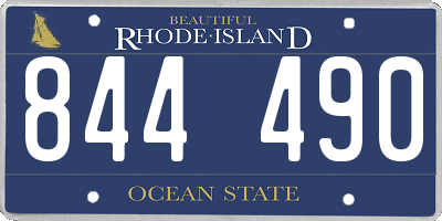 RI license plate 844490