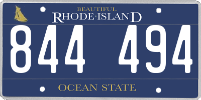 RI license plate 844494