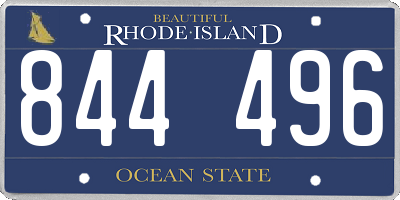 RI license plate 844496