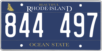 RI license plate 844497