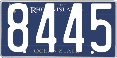 RI license plate 8445