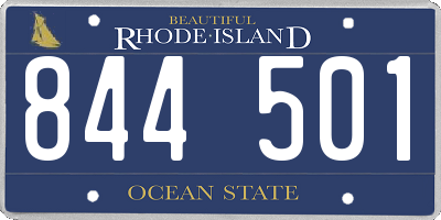 RI license plate 844501