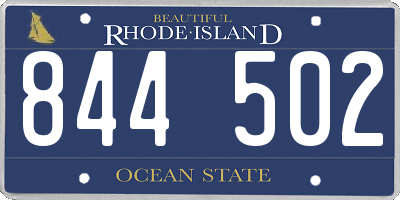 RI license plate 844502