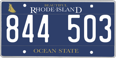 RI license plate 844503