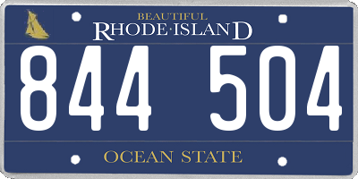 RI license plate 844504