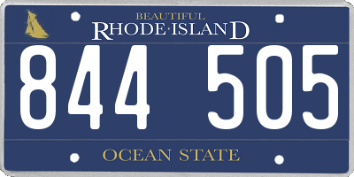 RI license plate 844505