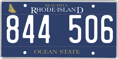 RI license plate 844506