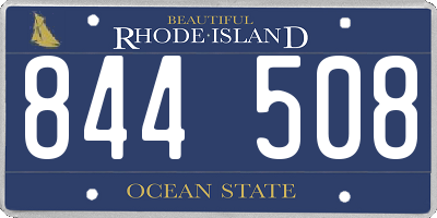 RI license plate 844508