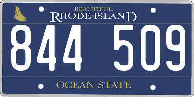 RI license plate 844509