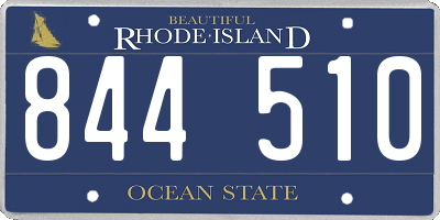 RI license plate 844510