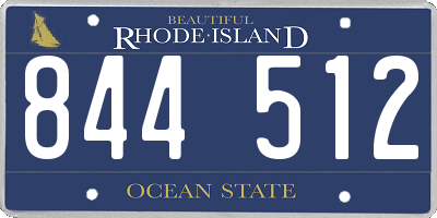 RI license plate 844512