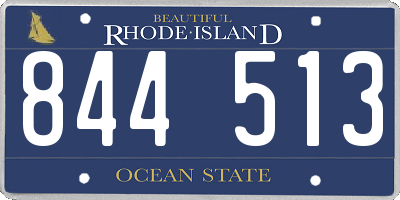 RI license plate 844513
