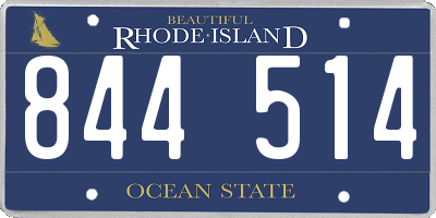 RI license plate 844514