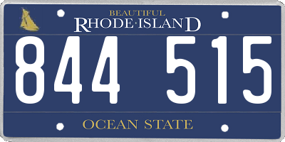RI license plate 844515