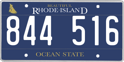 RI license plate 844516