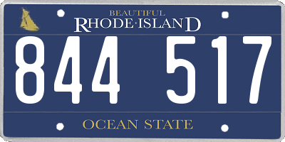 RI license plate 844517