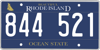 RI license plate 844521