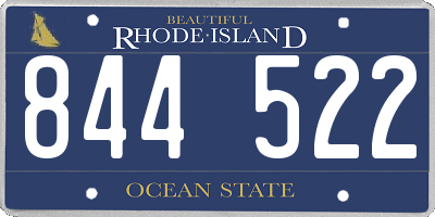 RI license plate 844522