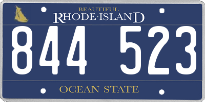 RI license plate 844523