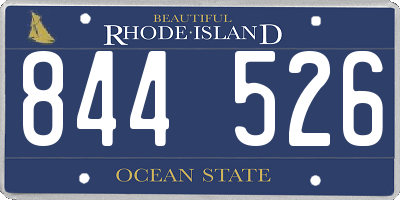 RI license plate 844526