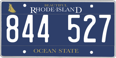 RI license plate 844527