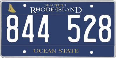RI license plate 844528
