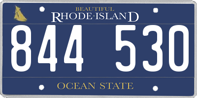 RI license plate 844530