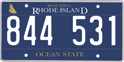 RI license plate 844531